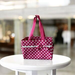 Pink Polka Dot Tote Bag